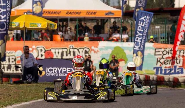 Tuzla'daki karting mücadelesi nefesleri kesti