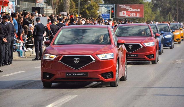 KKTC’nin milli otomobili GÜNSEL, Cumhuriyet kortejinde!