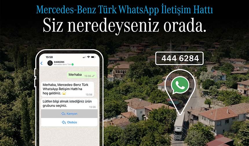 Mercedes-Benz Türk'ün WhatsApp iletişim hattı hizmette