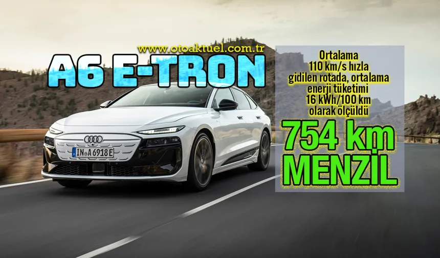 Audi A6 Sportback e-tron 754 km menzil sunuyor!