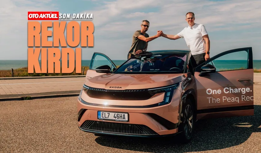 Škoda Peaq tek şarjla 936 km giderek rekor kırdı