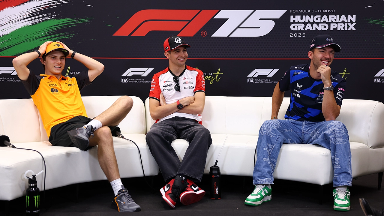 F1 Macaristan Gp Medya Günü Piastri Ocon Gasly