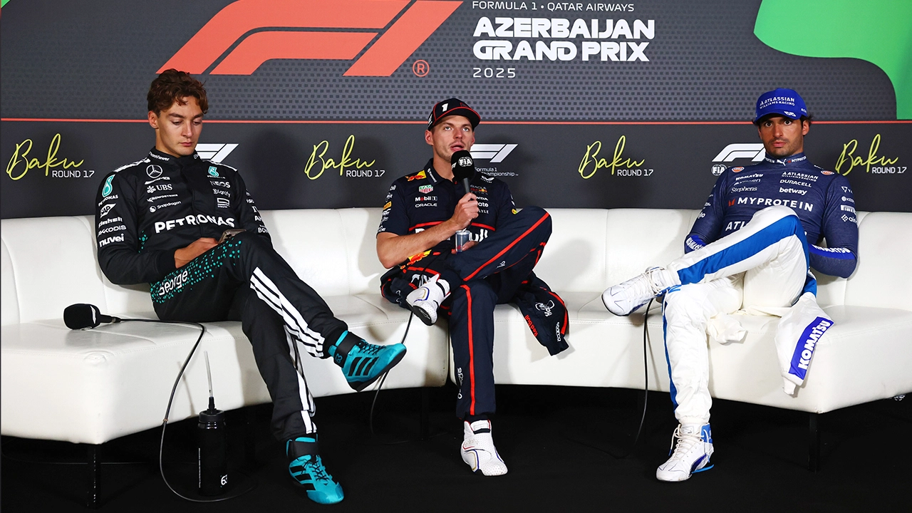 Russell Verstappen Sainz F1 Azerbaycan Gp