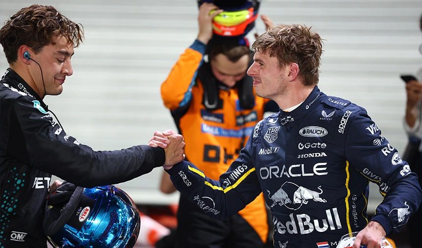 Yerışta Görüşürüz George Max Verstappen George Russell