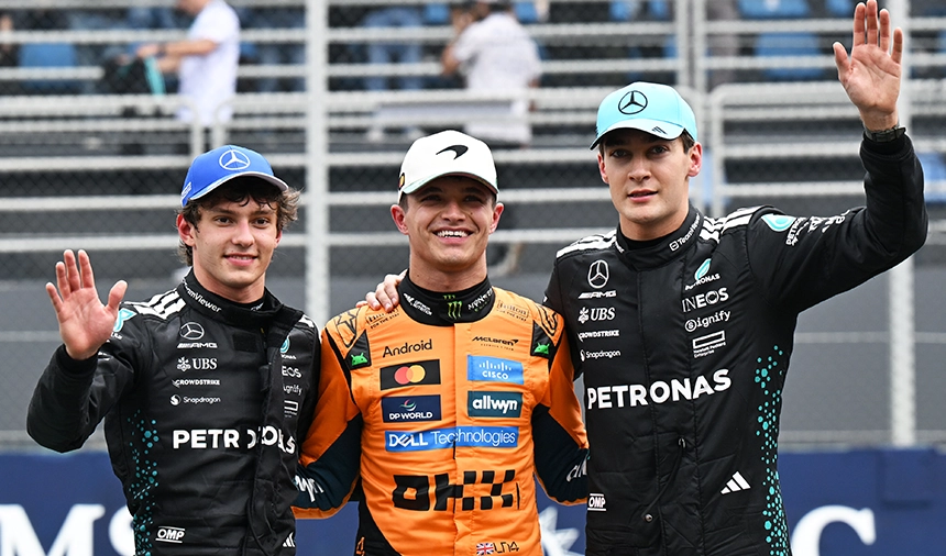F1 Brezilya Gp Sprint Yarışı Podyum Antonelli, Norris Ve Rassull