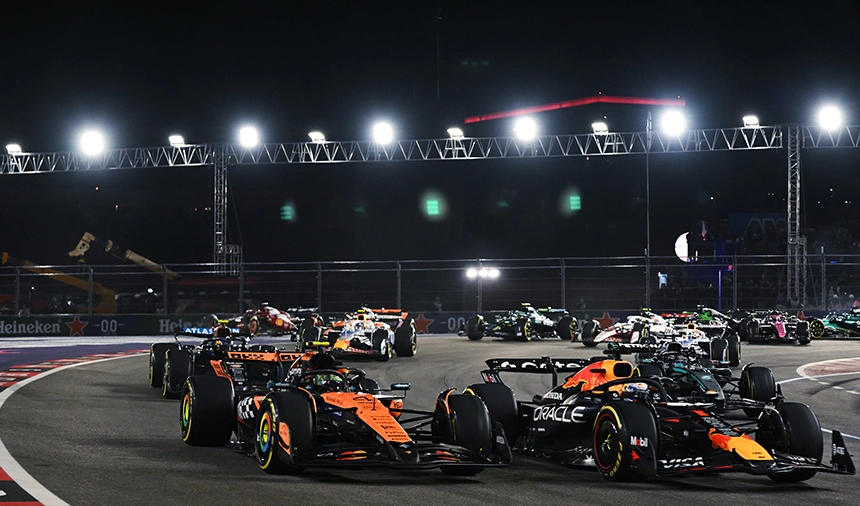 F1 Las Vegas Gp'si Start Sonrası Ilk Viraj